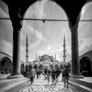 Pinhole photograph of the Blue Mosque in Istanbul, Turkey.