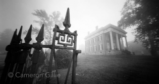 Pinhole photography of the Lamier Mansion in Madison, Indiana.
