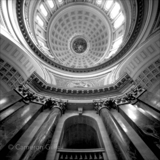 Pinhole Photograph of the Wisconsin state Capitol Rotunda in Madison.