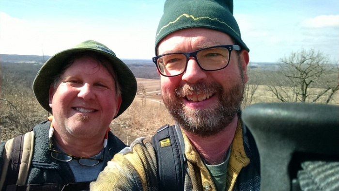 Taking a selfie on the Kettle Moraine Bald Bluff Hiking Trail. 