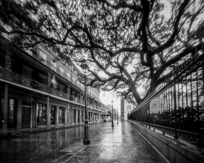 pinhole photograph of jackson square in new Orleans.